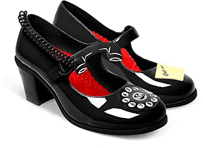 Hot Chocolate Design Chocolaticas - Zapatos de tacón Medio Mary Jane para Mujer, Call Me in Black, 39 EU