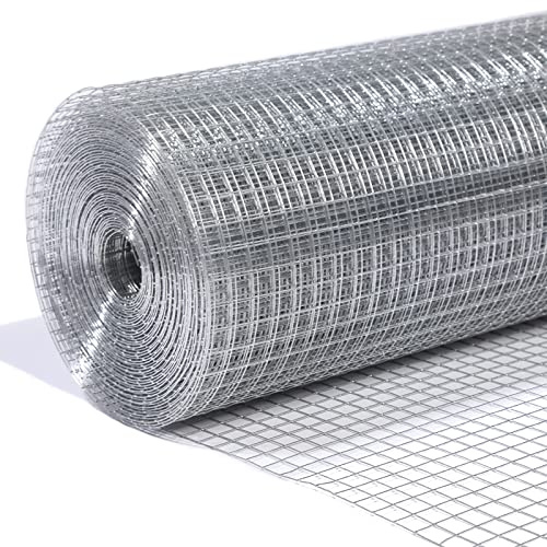 LAN JIA 1/2inch Galvanized Hardware Cloth 36 x 100' 19 Gauge Hot-Dip Galvanized After Welding Chicken Wire Raised Garden Bed Plant Supports Poultry Netting Chicken Wire Fence Wire Mesh Roll