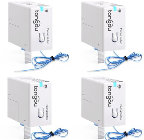 TONGOU 4 PCS Misuratore di energia WIFI Smart life, Ripristino dei consumi ed esportazione dei dati, accessorio del contatore elettrico di vita intelligente (50A/ 100~240vac)