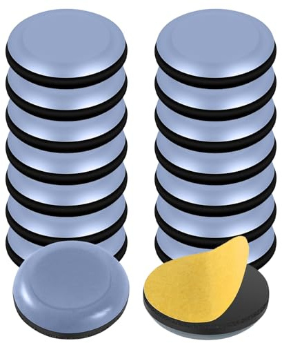 16 Pièces Patins pour Meubles 40mm, Patins pour Meubles Téflon Auto, Protège Le Sol et Les Meubles recouverts de Moquette Patins pour Meubles Universels pour Un de Table à Manger et Chaises - Rond