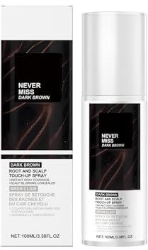 Portable Hair Root Touch Up Spray - Gentle Natural Temporary Color For Daily Use, Quick Cover For Gray , Easy Application(Dark brown)