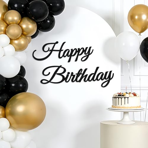 Happy Birthday-skylt för bakgrund, Happy Birthday-banner, glitter, bokstavsskyltar, filt, självhäftande prickar ingår, perfekt för födelsedagsfest-bakgrunder, väggdekorationer