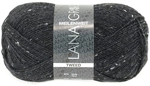 LANA GROSSA Meilenweit 100 | Sockenklassiker, uni und bedruckt, waschmaschienenfest | Handstrickgarn aus 80% Schurwolle & 20% Polyamid | 100g Wolle zum Stricken & Häkeln | 420m Garn FB107