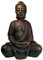 Buddha-Figur, Buddha-Skulptur aus Kunstharz, knieend, meditierend, 1 Stück, Höhe ca. 50 cm