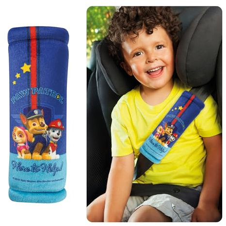 HiTS4KiDS – Gurtpolster Auto für Kinder – Schulterpolster passend für Sicherheitsgurt & Rucksack – Gurtschutz für mehr Komfort auf der Reise – Gurtschoner für Jungen (Paw Patrol)