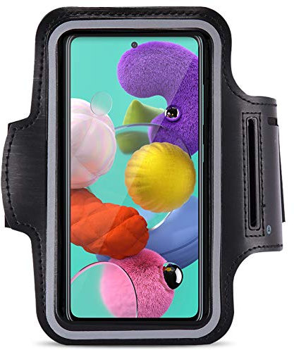 NAUCI Jogging Tasche kompatibel für Samsung Galaxy A71 Handy Hülle Sport Lauf Armband Fitnesstasche
