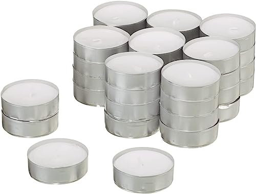 Velas de té blancas sin aroma, paquete grande, 36-1000 unidades, 4 horas, 6 horas o 8 horas o maxi velas de té, de cera de parafina + bloque de compra HL gratuito (8 horas maxi velas + 1 bloque de
