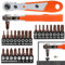 SoundZero 25 Pezzi mini cacciavite a cricchetto reversibile,Mini cacciavite a cricchetto da 1/4,Cacciavite angolare con chiave a cricchetto,Mini Chiave a Cricchetto,Chiave Cricchetto Doppia Cacciaviti