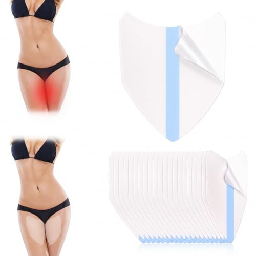 GXGM 50pcs Sujeción de los muslos parches antirozaduras para muslos tiras antirozaduras almohadillas invisibles antifricción impermeables aptas para uso diario