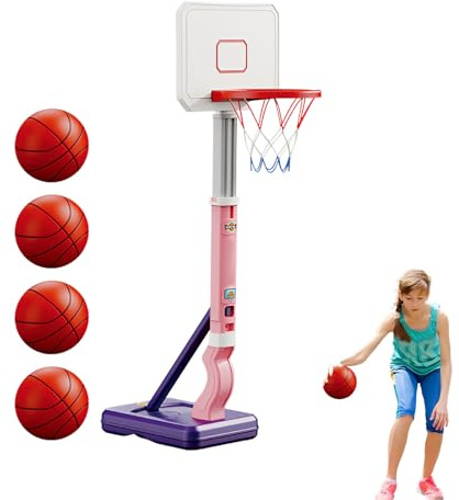 Juego de Soporte de Baloncesto para niños – Minicesta Ajustable en Altura, Base de de Agua Estable, fácil Montaje | Juguete Deportivo de Desarrollo, de Justicia portátil para Patio