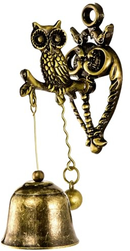 Hikiwin Magnetic Shopkeepers Bell for Door Opening, Animal Figure Decorative Doorbell, Antique Style Shopkeepers Door Bell, Delicate Office Store Entrance Front Porch Door Bell, 1 Piece