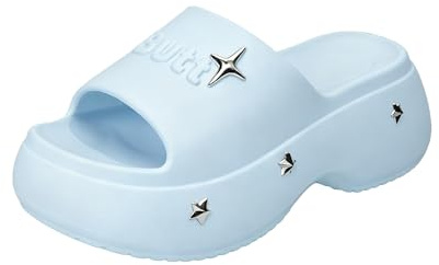 CLEIKS Infradito Donna Scarpe da Spiaggia Antiscivolo e Resistenti Disponibili in Vari Colori Ideali per Vacanze e Tempo Libero (Blu,37/38EU,WEF260082-0)