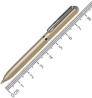 Online stylo bille Mini Portemonnaie Champagne, rétractable, mine recharge standard D1 encre bleue, indélébile, petit stylo à bille - seulement 8 cm