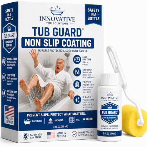 Tub Guard White Anti Slip Shower & Tub Grip Coating - Bathtub Paint, 2 oz