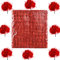 BOELLRUNO 288 Stück Rot Schaumrosen mit Stiel Künstliche Blumen Foamrosen Blumenköpfe Schaum Foam Blumen Brautstrauß Rosenstrauß Deko Kunstblumen Rosen Basteln Kunstblume für Hochzeit Party Feier usw
