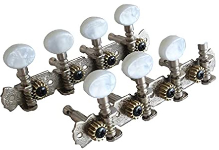 Alnicov 2 pz Mandolino Tuning Pioli per macchina teste stringa di accordatura per strumenti mandolino, accessori (argento)