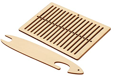TOPINCN Wooden Weaving Kit, Belt Belt Weaving Loom Kit, Weaving Shuttle Weaving Weaving Tools Arts Crafts, Easy to Make Tapestry on The Table, Floor or Knee