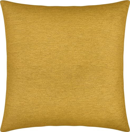 Erwin Müller Kissenhülle York Chenille Curry Größe 40x40 cm
