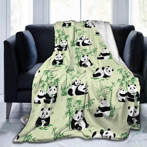 Panda Manta, Cartoon Manta Polar Coral Infantil Mullida Acogedora Dibujos Animados Manta para la Siesta Manta Dibujos Animados Manta Estampada Ropa de Cama para Niños 40x60