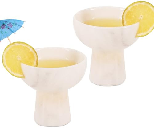 Radicaln Juego de 2 vasos para margarita, color blanco