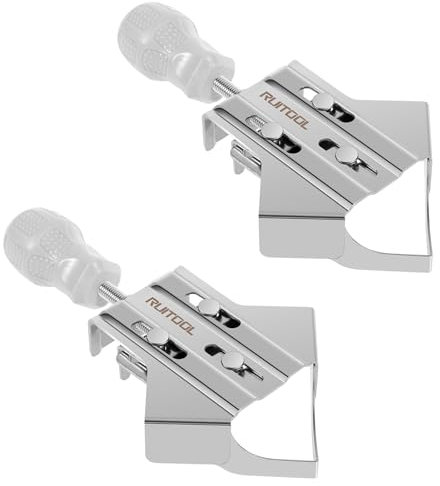 Foppla 4/2Pcs Corner Clamps Adjustable 90 Degree Wood Clamps Multipurpose Frame Clamps 430 Stainless Steel Right Angle Clamp Portable Corner Clamps with Adjustable Swing Jaw for Woodworking Picture Fr