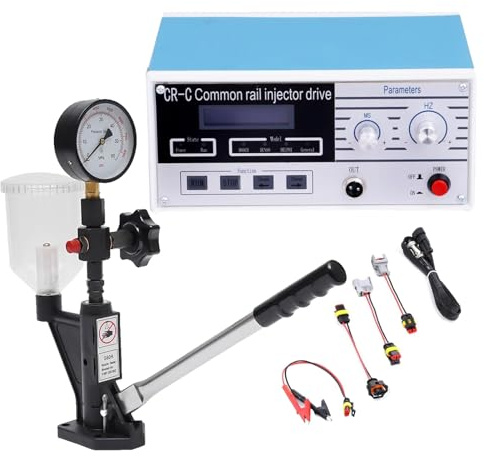 Tsampa CR-C Tester Multifunzione per iniettori Diesel, Tester Comune Rail Injector 220 V per iniettori Bosch Denso e Delphi Common Rail,Strumento di Riparazione Diesel
