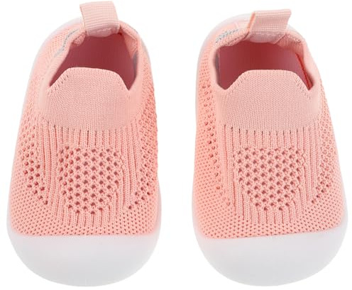 Hohopeti Scarpe per Neonati per i Primi Passi in Mesh Traspirante Scarpe da Passeggio Morbide Suola Ergonomica Antiscivolo per da Gioco Indoor e Outdoor Taglia 15 Rosa