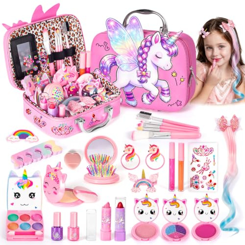 Hohosunlar Set Maquillaje para Niñas, Maletin Maquillaje Niña 3 -12 Años
