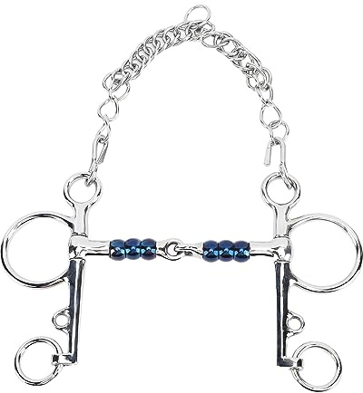 Morso per bocca di cavallo Morso per filetto per cavallo in acciaio inossidabile da 125 mm per addestramento, attrezzatura equestre, accessorio da corsa