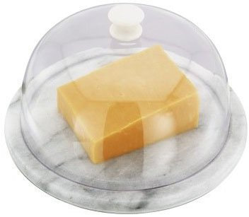 Judge Plateau à Fromage en marbre avec dôme Transparent Diamètre 19 cm