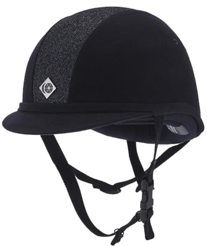 Charles Owen Yr8 Sparkly - 6 3/4 (55cm) - Black/Black Bling