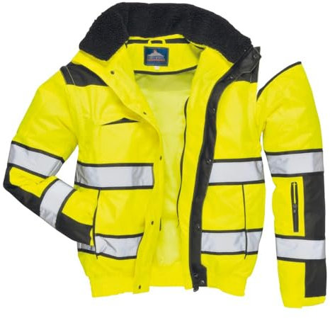 Portwest Blouson HiVis 3 en 1, Couleur: Jaune/Noir, Taille: XXXL, C466YBRXXXL