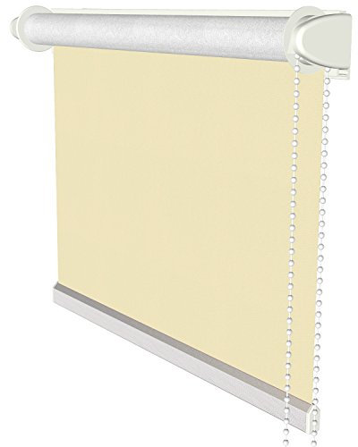 Flairdeco Klemmfix Seitenzugrollo / Thermorollo / Verdunkelungsrollo, 60 x 175 cm, Beige