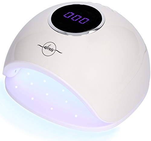 LED-nagellampa LED, UV 48 W med 10/30/60/99/120s timer, infraröd sensor, LCD-display för shellac gelnaglar, Alexis Star 5 | vit