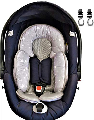 Adeiva Store Riduttore Passeggino Universale per Ovetto Neonato Seggiolone Imbottito Traspirante Antisudore e Leggero Collezione 2020 Incluso Set Ganci Passeggino Universali Non uso auto