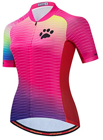 Hotlion Cat Paw Women's Cycling Jersey Short Sleeve Bike Shirt Tops MTB Bicycle Jersey