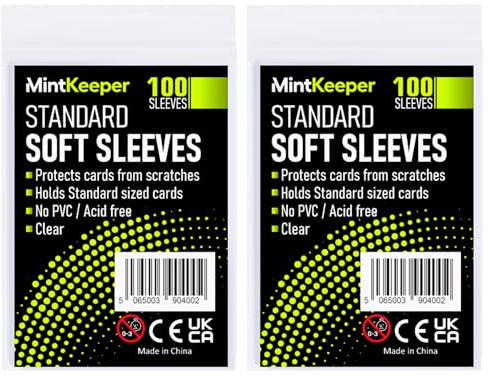 MintKeeper - Standard Soft Card Sleeves - Trading Card Penny Sleeves Compatible with Most Standard Sport and Trading Cards (2 Pack)