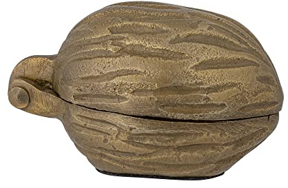 Bloomingville Bex Deko Tiegel in Messing aus Aluminium, kleiner Tiegel mit Deckel, antiker Look, für Dekoration oder Aufbewahrung, Maße: 9,5x5,5x6 cm, 82053693