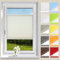 OUBO Plissee ohne Bohren Klemmfix Aluminium-Schienen,Beige 35x80cm(BXH), Jalousie Easyfix Faltrollo mit Klemmträger Sonnenschutz und Sichtschutz lichtdurchlässig Rollo für Fenster & Tür