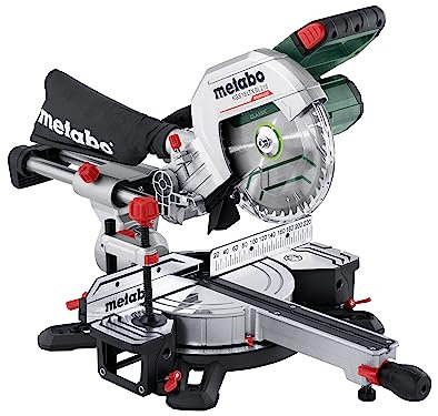metabo Akku-Kappsäge KGS 18 LTX BL 216-18 V, 216 mm Sägeblatt - Schiebe- und Gehrungsfunktion, bürstenloser Motor, präzise Schnitte, leicht und mobil - Inkl. Staubabsaugung und LED-Schnittlinie