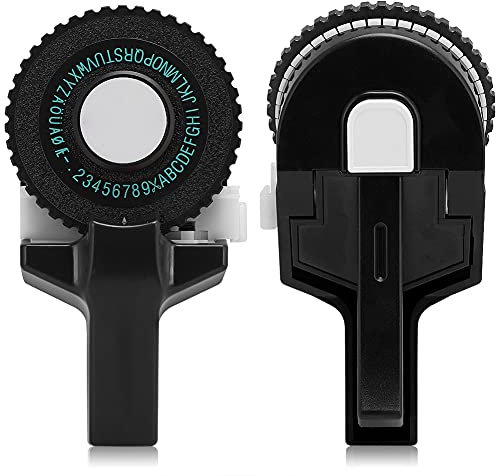 ASHATA Tape Maker, Manueller Tape Maker Dekoratives ABS 3D Prägeband 9mm, Prägeetikettenhersteller mit 2 Ersatzbändern, für Handbuch (Schwarz)
