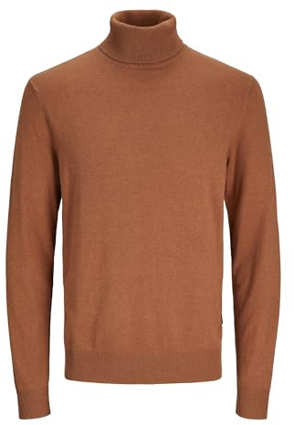 Jack & Jones Jjeemil Knit Roll Neck Noos, Camiseta Cuello Alto Hombre, Mocha Bisque, M