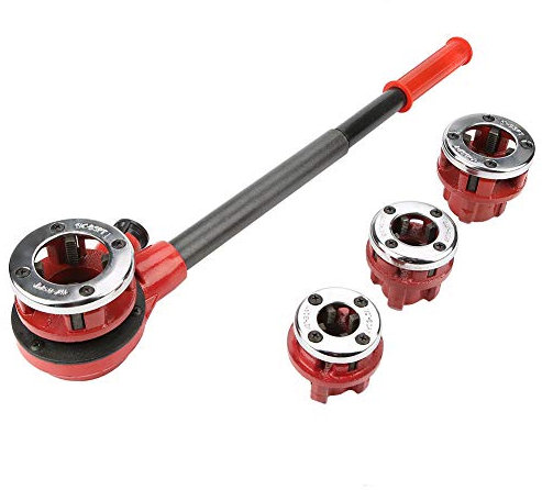 Acouto Filettatrice per Tubi Filettatrice per Tubi Manuale Filettatrice per Tubi 1/2 3/4 1 1-1/4 Kit Filettatrice per Filettare Tubi Zincati e Tubi di Ferro (62B 4 Pezzi (Tipo