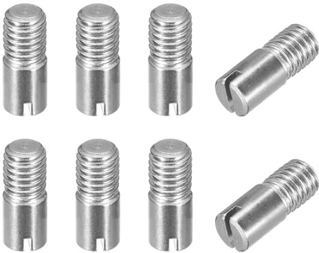 sourcing map 8 perni cilindrici scanalati M8 x 20 mm in acciaio inox 304 tassello filettatura esterna perno di posizionamento per mobili armadi