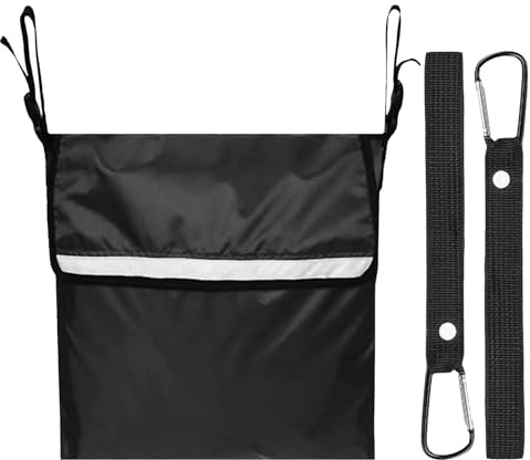 1 Piece of Wheelchair Storage Bag, 2 Pieces of Hanging Buckles, Wheelchair Side Bag, Shopping Cart Replacement Bag, Hanging Wheelchair Bag, Multifunctional Wheelchair Bag