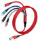 MJXIANG Multi USB Kabel 3A 1.2M, 4 in 1 Universal Schnell Ladekabel Mehrfach mit 2*Typ C/iPhone/Micro USB Anschlüsse, für iPhone, Android Samsung Galaxy, Moto, Xiaomi, LG, Oneplus, Sony, Honor View