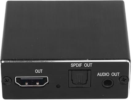 Splitter 4K HDMI Audio Extractor, Estrattore Sonoro con Jack del Suono da 3,5 Mm, 2,0ch, 5,1ch e modalità Pass, per Home Theater, Configurazioni AV, Sessioni di Gioco