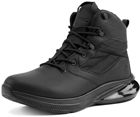 CENNID Botas de Trabajo Tácticas Militares para Hombre Mujer Impermeable con Cremallera Plantillas Ortopédicas Botas de Combate de Motocicleta