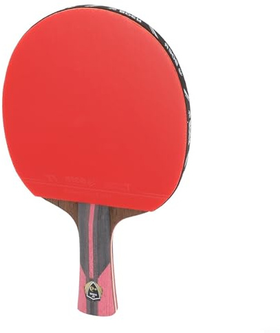 Oniissy 6 Star - Raqueta de tenis de mesa de 7 capas de madera para bate de ping pong con mango largo para jugar en todos los niveles, goma negra y roja, estructura 5+2, 6 mm de grosor, incluye bolsa