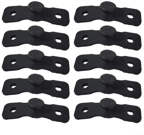 Amortiguadores de vibración para raqueta de tenis, paquete de 10 amortiguadores de silicona para reducir la vibración y mejorar la comodidad durante los partidos (negro)